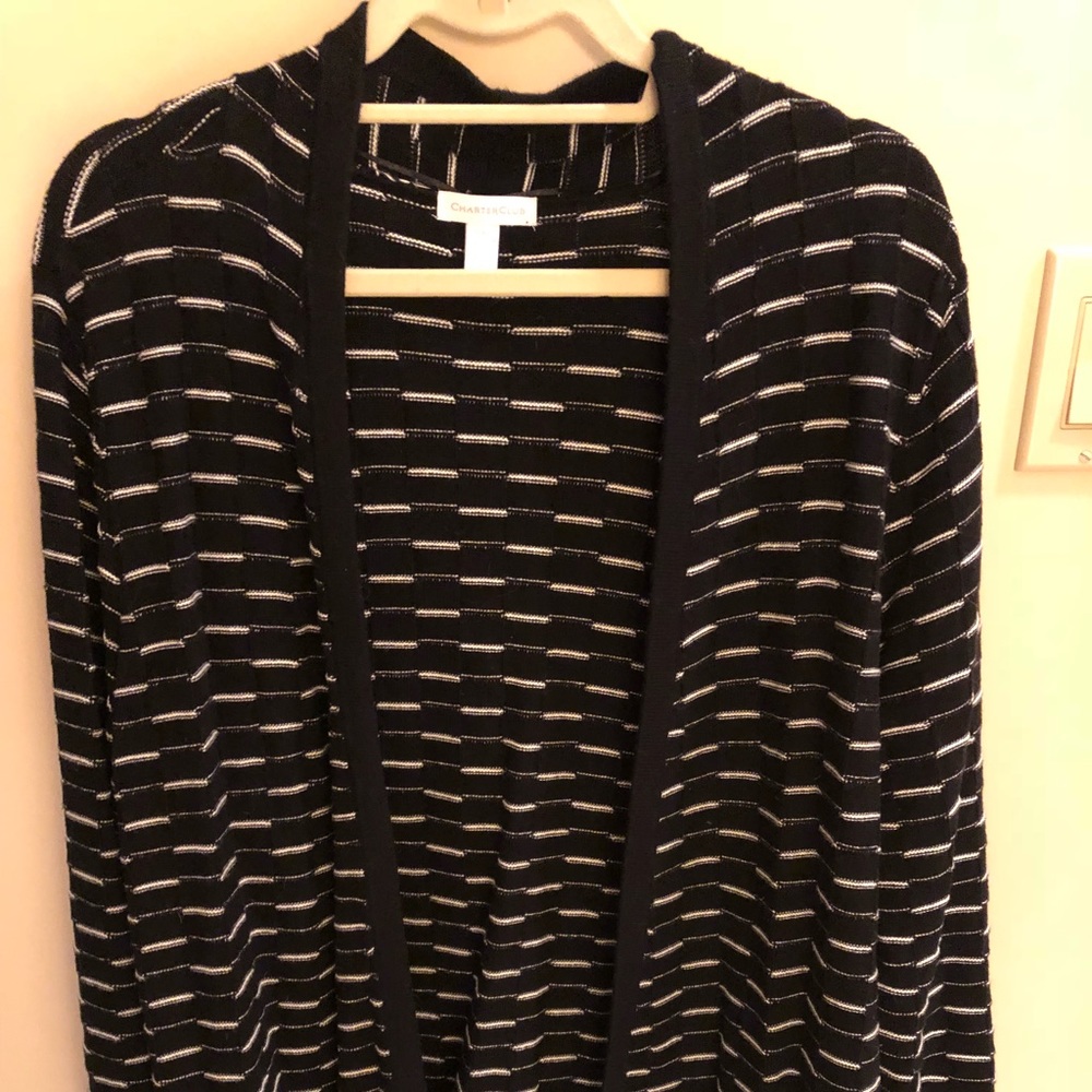 Black and white cardigan